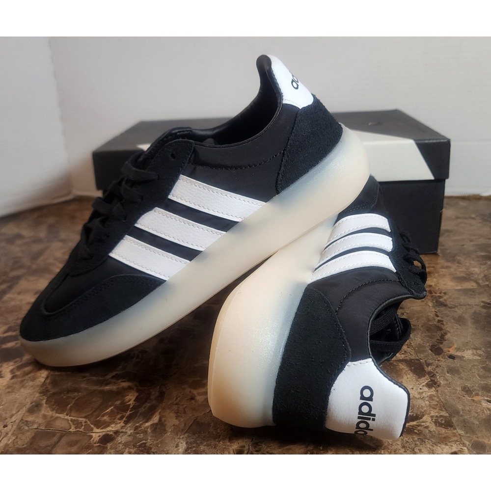Adidas Barreda Decode Womens 7.5 Black White Platform Sneakers